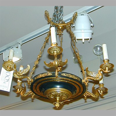 Lot 409 - Empire Style Gilt and Patinated-Metal...