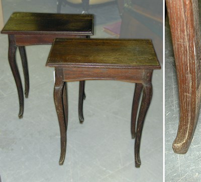 Lot 152 - Pair of Provincial Louis XV Style Oak Side Tables