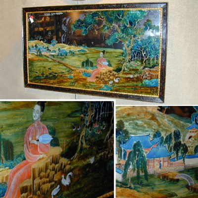 Lot 389 - Chinese Export Eglomise Panel