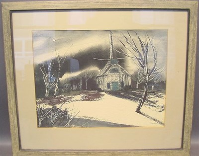 Lot 42 - William Thon American, 1906-2000 CHURCH Signed...