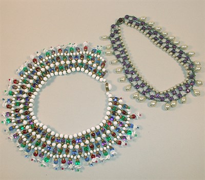 Lot 312 - Two Collarette Necklaces French, 1930s The...