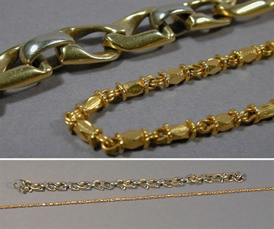 Lot 51 - Gold Necklace and Bracelet Comprising one 18...