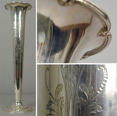 Lot 333 - Cowell & Hubbard Sterling Silver Trumpet-Form...