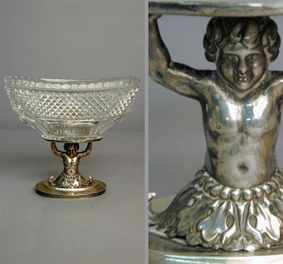 Lot 306 - Continental Silver and Cut Glass Center Bowl
