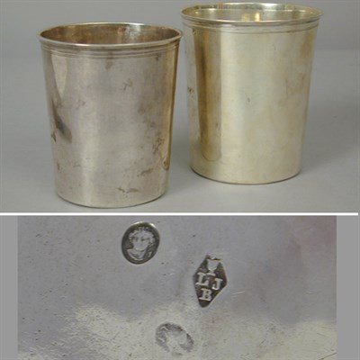 Lot 307 - Two French Silver Beakers Total approximately...