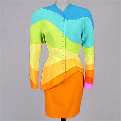 Lot 239 - Thierry Mugler Rainbow Suit French, 1980s The...