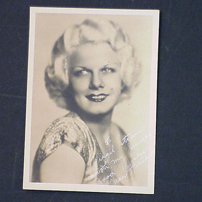 Lot 110 - HARLOW, JEAN Half-length photograph inscribed...