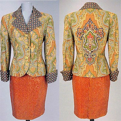 Lot 238 - Christian Lacroix Jeweled Suit French, 1980s...