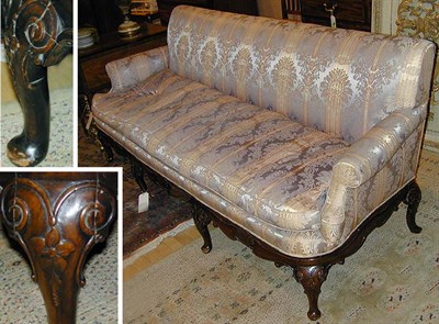 Lot 454 - George III Style Upholstered Mahogany Settee