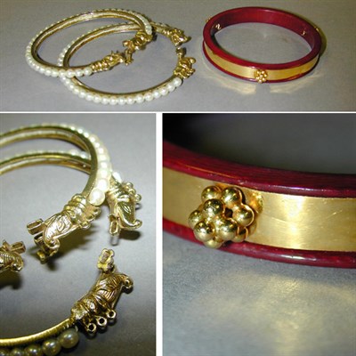 Lot 96 - Three Assorted Bracelets Comprising two...