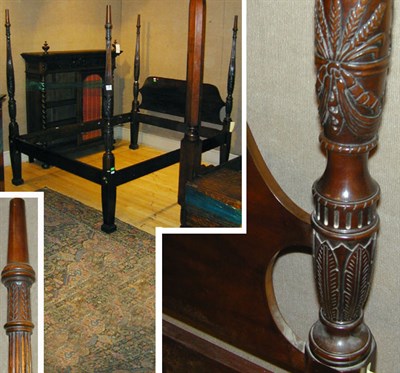 Lot 107 - Federal Style Mahogany Four-Poster Bed