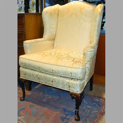 Lot 496 - Pair of Georgian Style Upholstered Mahogany...