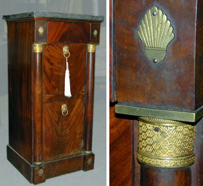 Lot 373 - Empire Style Marble Top Gilt-Bronze Mounted...
