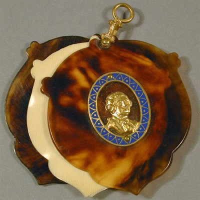 Lot 6 - Dance Card Plastic, of shield outline, the...
