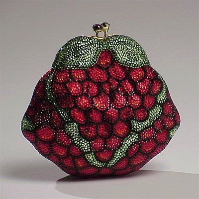 Lot 458 - Judith Leiber Crystal Strawberry Minaudiere...