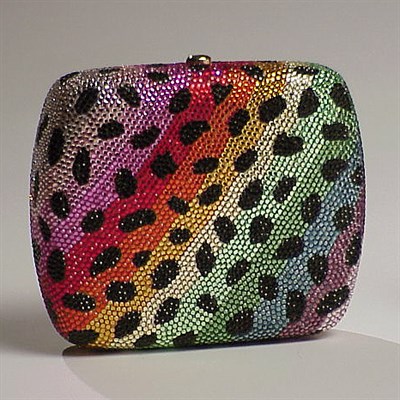 Lot 459 - Judith Leiber Crystal Spotted Rainbow...