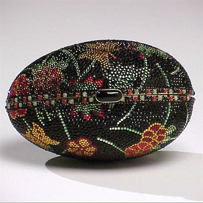 Lot 460 - Judith Leiber Crystal Egg Minaudiere Covered...