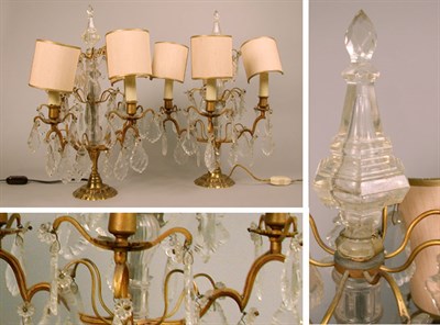 Lot 430 - Pair of Louis XV Style Gilt-Bronze and Cut...