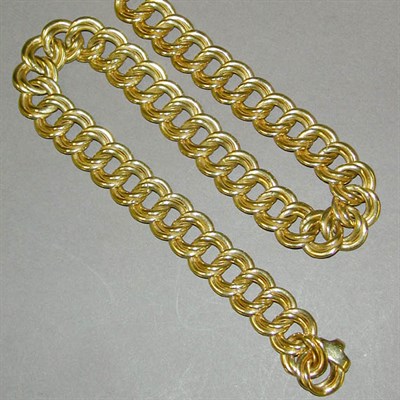 Lot 98 - Gold Link Necklace 14 kt. yellow gold, the...