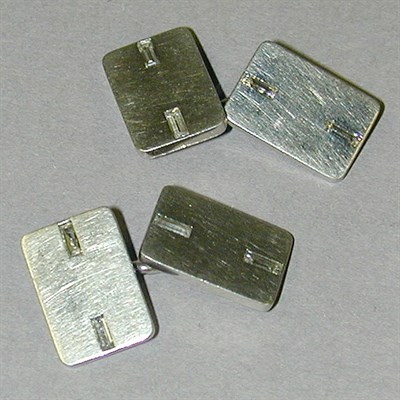 Lot 72 - Pair of Platinum and Diamond Cufflinks Of...