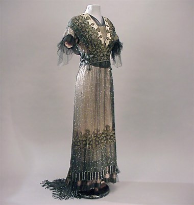 Lot 84 - Cut Steel Beaded Evening Gown French, circa...