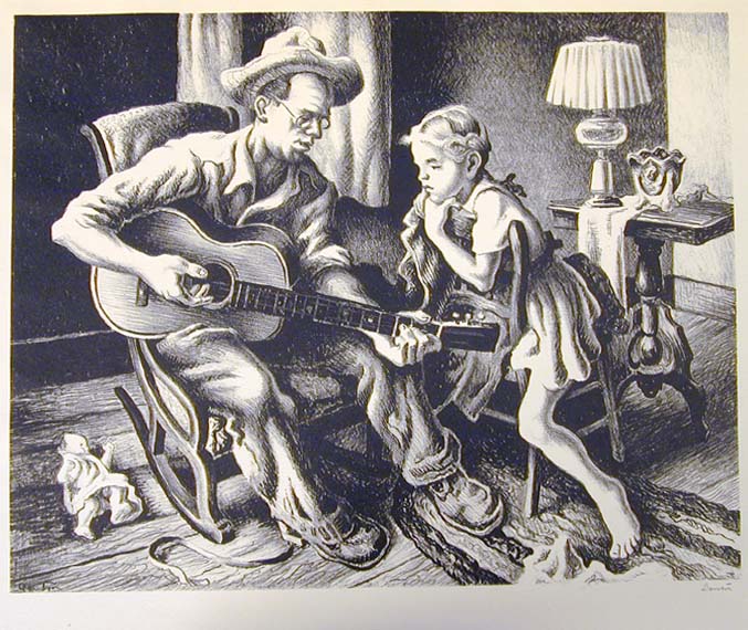 Lot 166 - Thomas Hart Benton THE MUSIC LESSON (F. 60)...