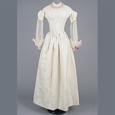 Lot 71 - Ivory Figured Silk Two-Piece Gown American,...