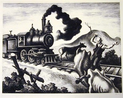 Lot 159 - Thomas Hart Benton SLOW TRAIN THROUGH ARKANSAS...