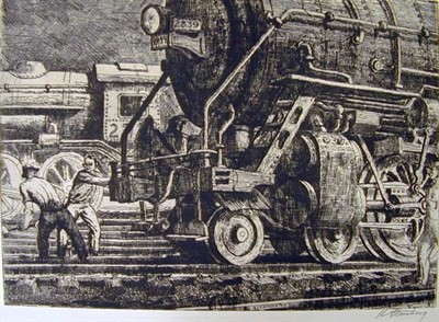 Lot 309 - Harry Sternberg LOCOMOTIVES (M. 71) Etching,...