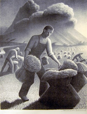 Lot 343 - Grant Wood APPROACHING STORM (C. 19)...