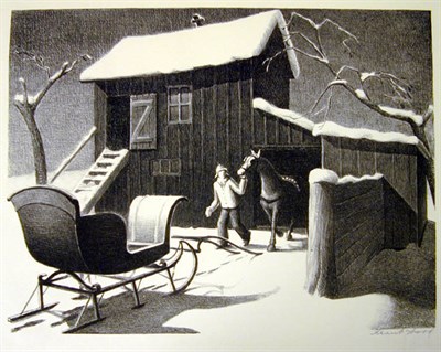 Lot 342 - Grant Wood DECEMBER AFTERNOON (C. 16)...