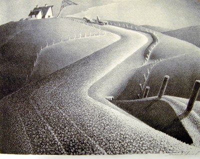 Lot 341 - Grant Wood MARCH (C. 14) Lithograph, 1939,...