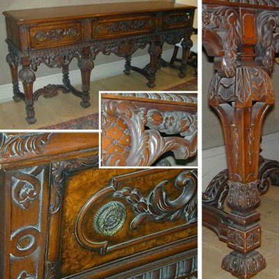 Lot 235 - Baroque Style Mahogany Sideboard