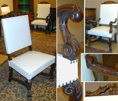 Lot 236 - Set of Twelve Baroque Style Upholstered...