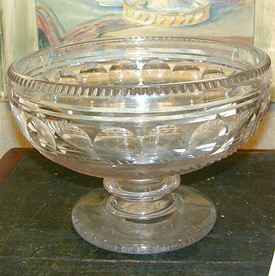 Lot 128A - Georgian Style Irish Colorless Cut Glass Compote