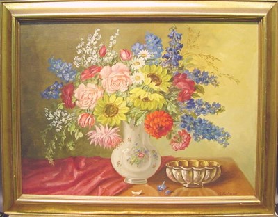 Lot 26 - T. Fulmour 20th Century FLORAL STILL LIFE UPON...