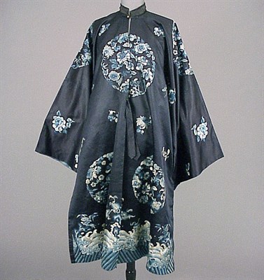 Lot 511 - Flower Embroidered Informal Robe Chinese, late...