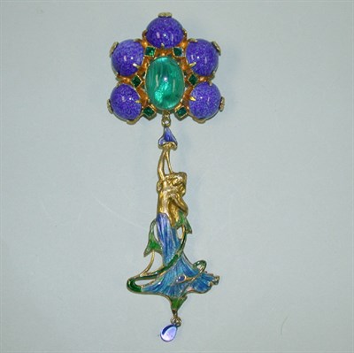 Lot 434 - Kenneth J. Lane Pendant Brooch The mount of...