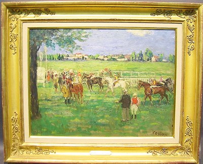 Lot 166 - Marcel Cosson French, 1878-1956 LE PADDOCK...