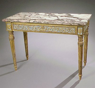 Lot 358 - Italian Neoclassical Painted and Gilt Console...