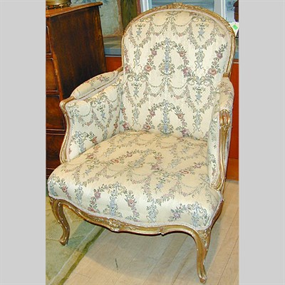 Lot 469 - Pair of Louis XV Style Needlepoint Upholstered...