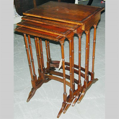 Lot 324 - George III Style Mahogany Nest of Side Tables...