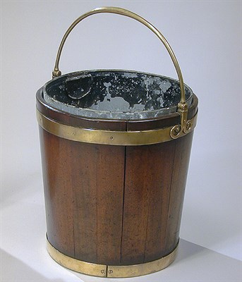 Lot 404 - George III Brass Bound Mahogany Bucket Late...