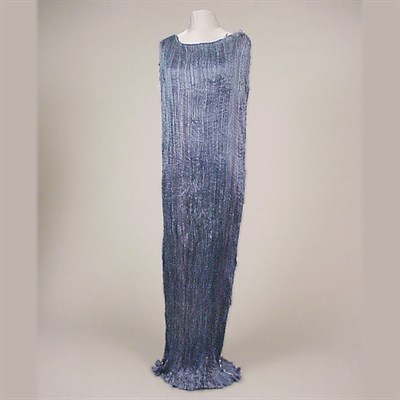 Lot 116 - Fortuny Sapphire Blue Delphos Dress Italian,...