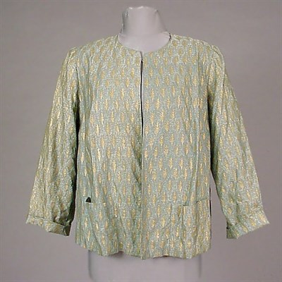 Lot 120 - Fortuny Stenciled Cotton Jacket Italian, 1940s...