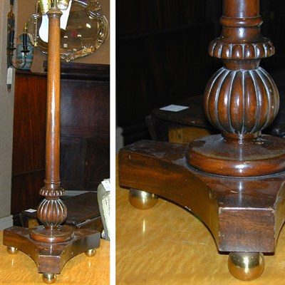 Lot 151 - Regency Style Mahogany Floor Lamp