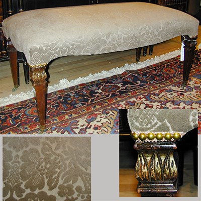 Lot 158 - Neoclassical Style Mahogany Bench Together...