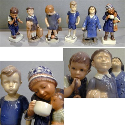 Lot 188 - Group of Six Danish Porcelain Figures...