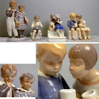 Lot 189 - Group of Four Danish Porcelain Figures...