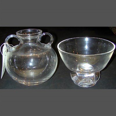 Lot 195 - Steuben Glass Bowl and Vase